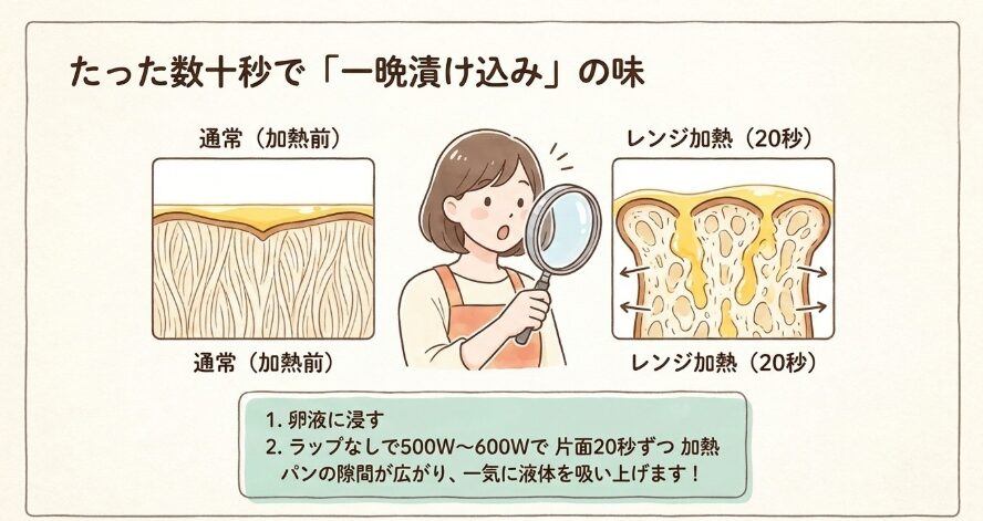 ふわふわ食感に仕上げる急速染み込み術