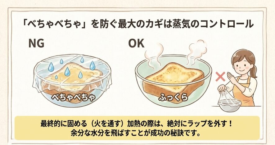 べちゃべちゃを防ぐ加熱の仕方