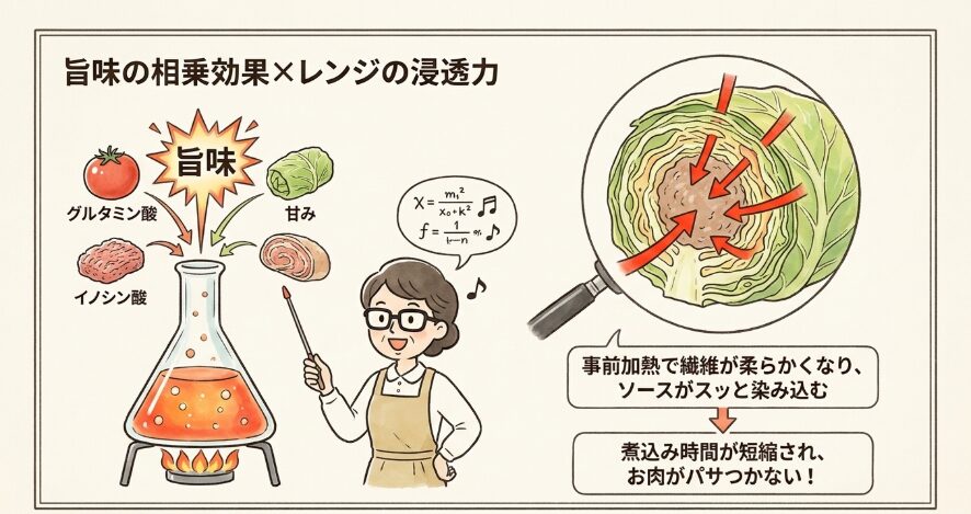 ロールキャベツとトマト煮込みの相性