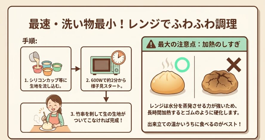 電子レンジで簡単に作れるふわふわレシピ
