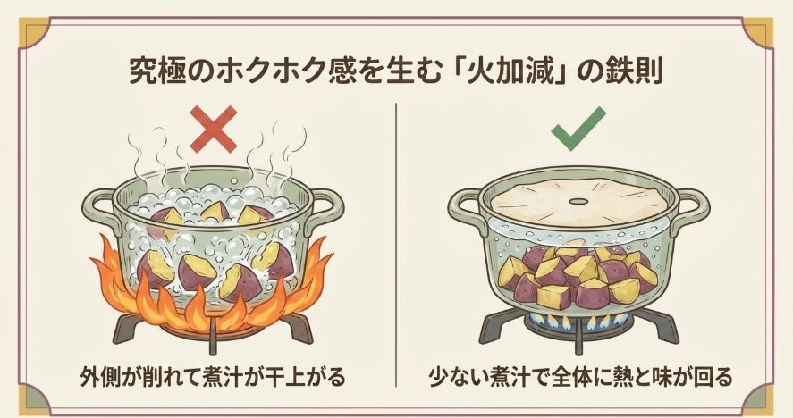 ホクホク感を残すための火加減と加熱のコツ