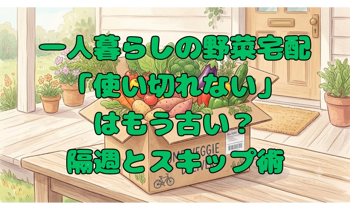 一人暮らしの野菜宅配「使い切れない」はもう古い？隔週とスキップ術