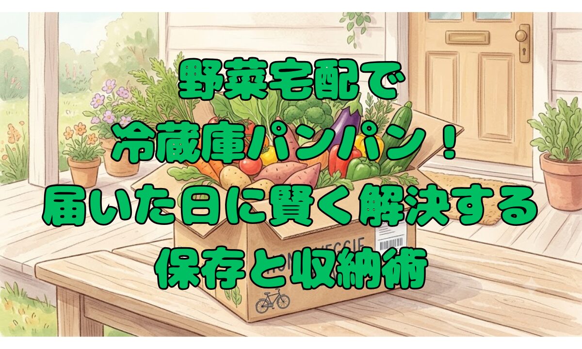 野菜宅配で冷蔵庫パンパン！届いた日に賢く解決する保存と収納術
