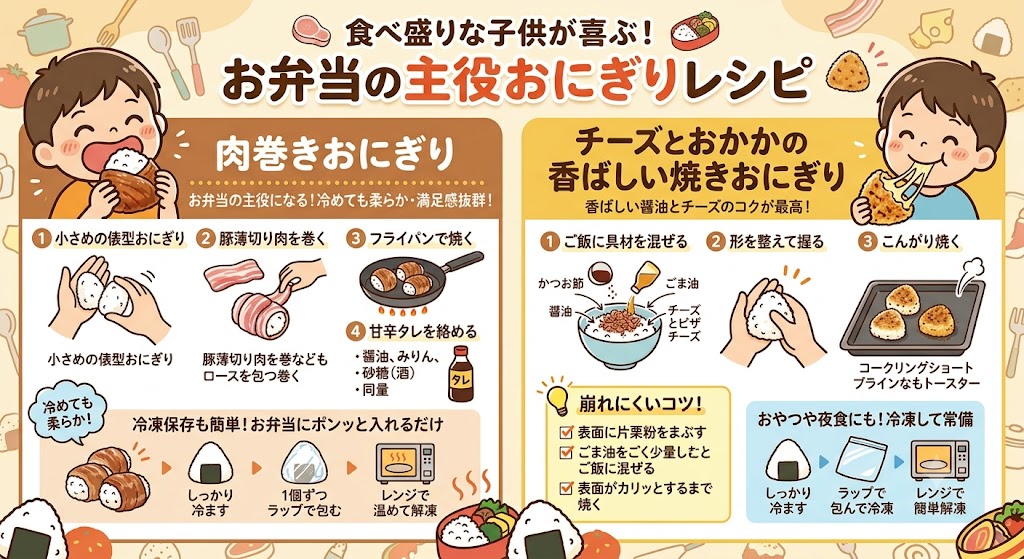 食べ盛りな子供が喜ぶ肉巻きおにぎり