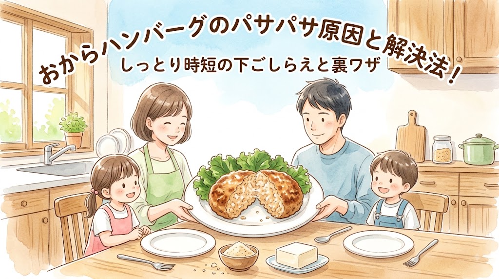 おからハンバーグのパサパサ原因と解決法！
