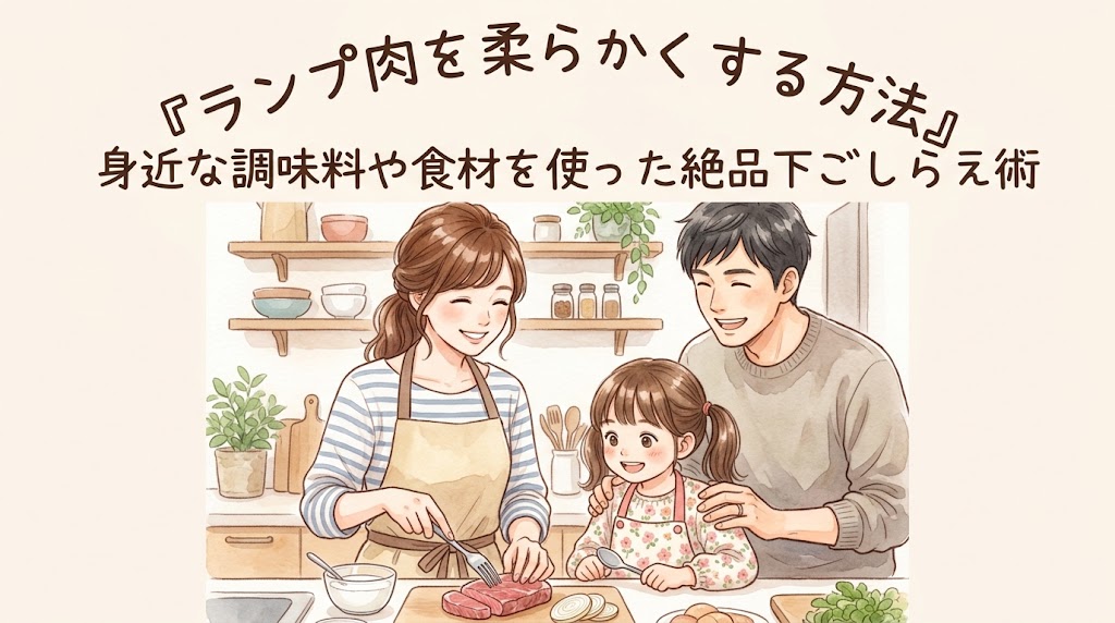 ランプ肉を柔らかくする方法と身近な調味料や食材を使った絶品下ごしらえ術