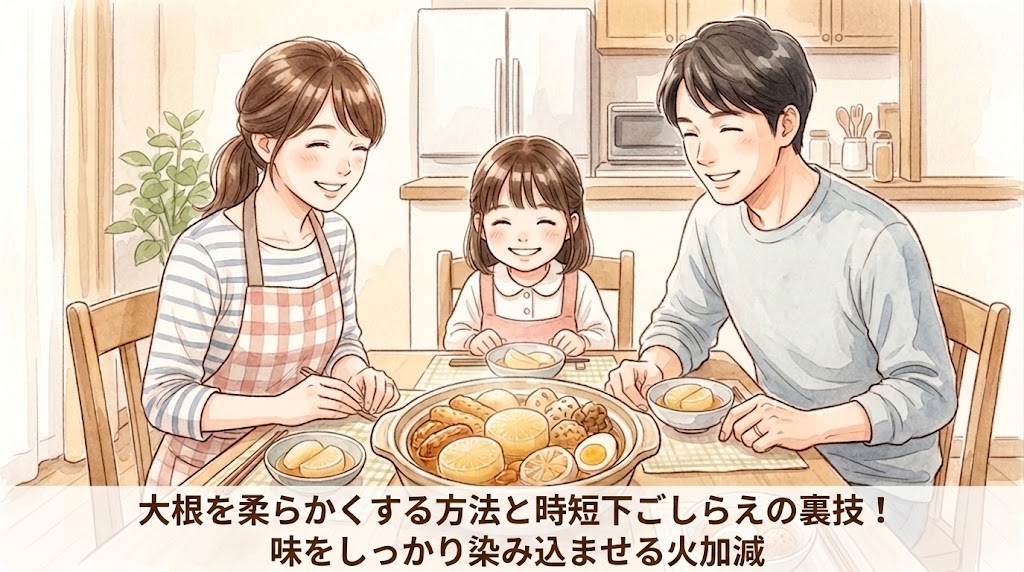 大根を柔らかくする方法と時短下ごしらえの裏技！味をしっかり染み込ませる火加減