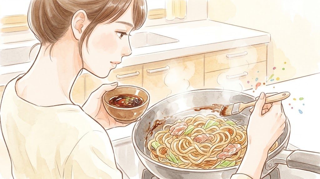 醤油やソースの味付けを均一にする方法