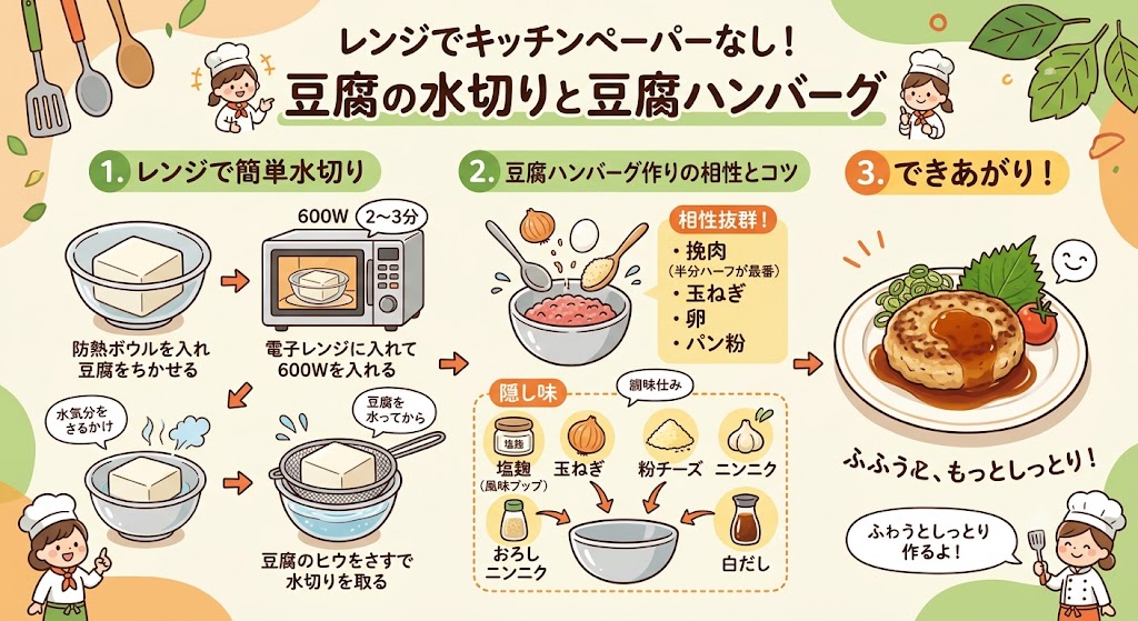 ハンバーグを作る時の相性と隠し味