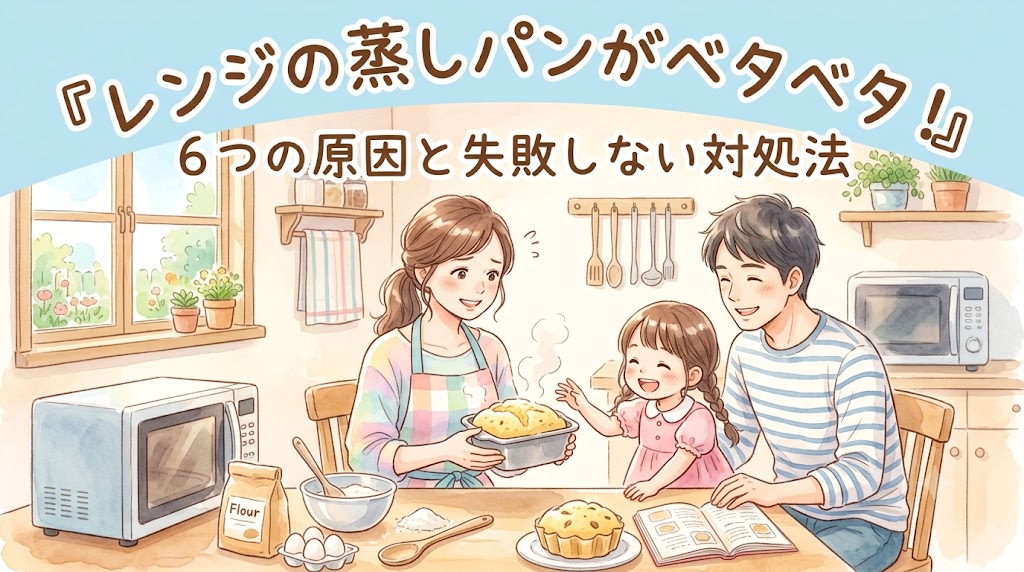 レンジの蒸しパンがベタベタ！6つの原因と失敗しない対処法