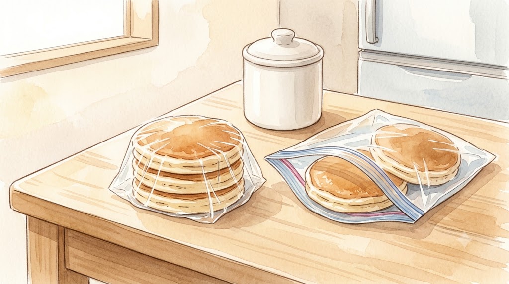 余ったパンケーキをふんわり保つ冷凍保存術