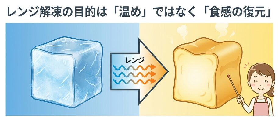 冷凍食パンをレンジで解凍してふわふわに仕上げる