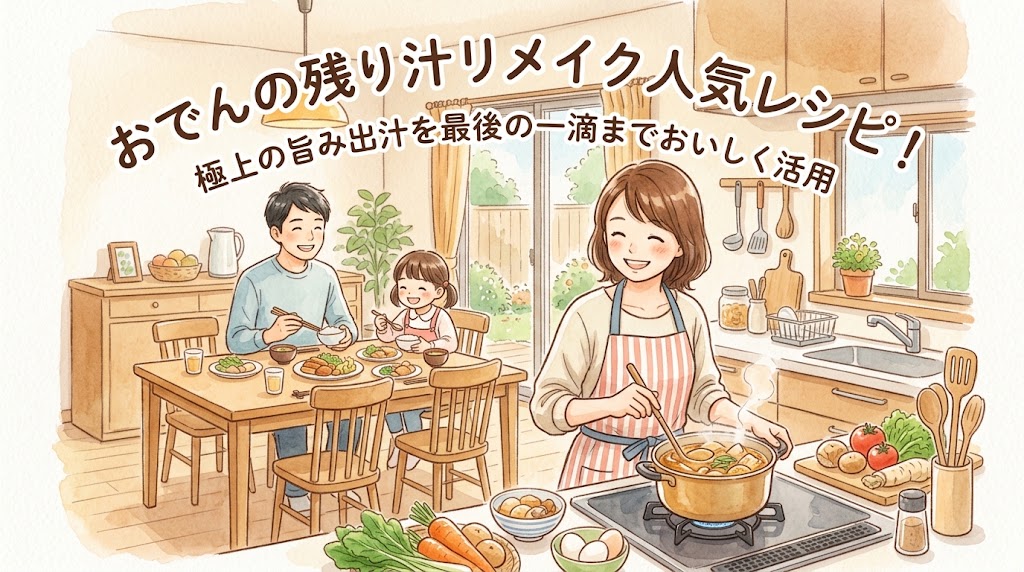 おでんの残り汁リメイク人気レシピ！極上の旨み出汁を最後の一滴までおいしく活用