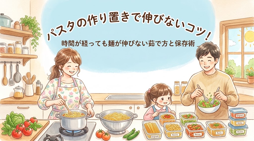 パスタの作り置きで伸びないコツ！時間が経っても麺が伸びない茹で方と保存術