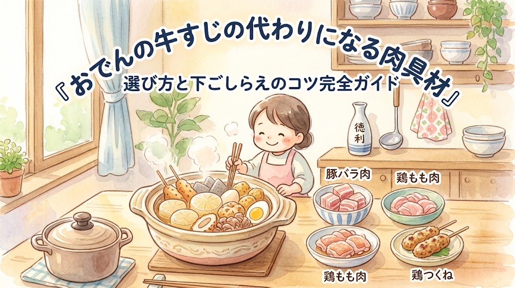 おでんの牛すじの代わりになる肉具材の選び方と下ごしらえのコツ完全ガイド