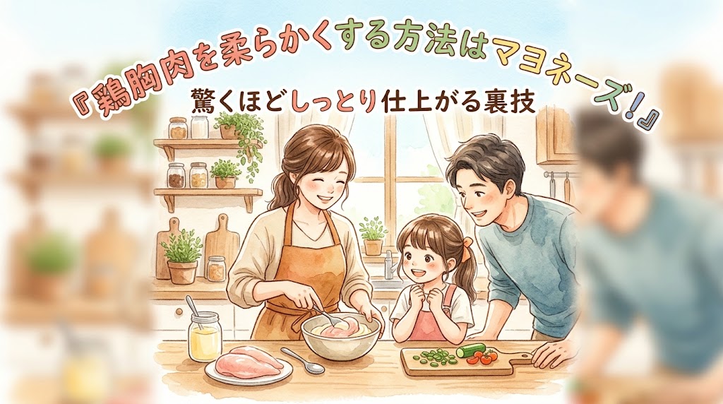鶏胸肉を柔らかくする方法はマヨネーズ！