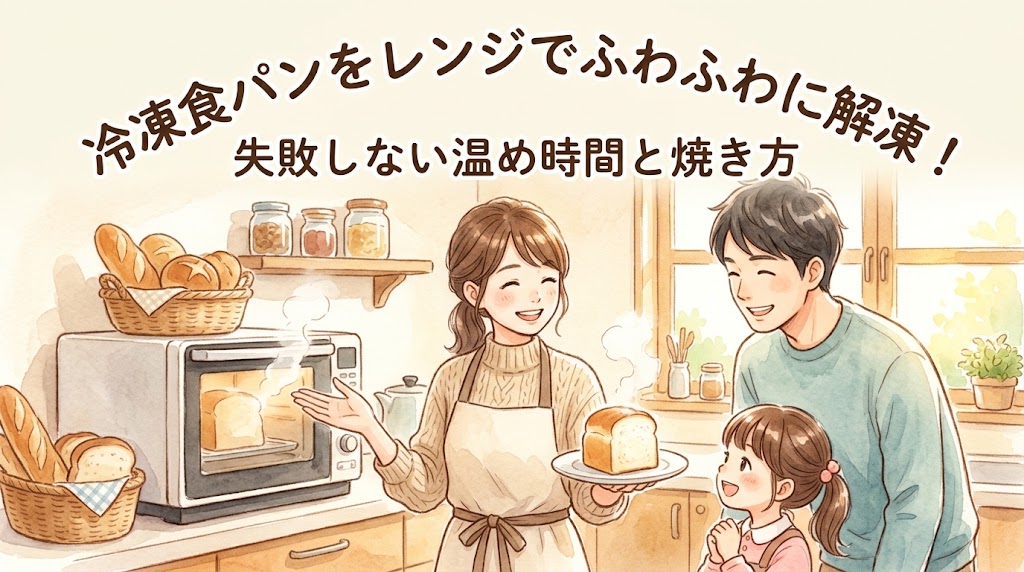冷凍食パンをレンジでふわふわに解凍！