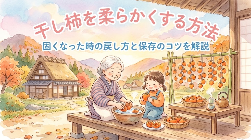 干し柿を柔らかくする方法｜固くなった時の戻し方と保存のコツを解説