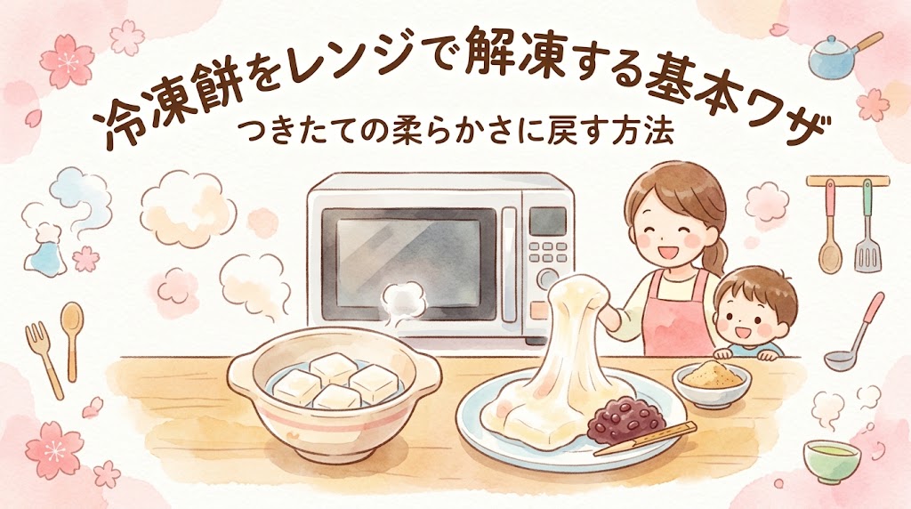 冷凍餅をレンジで解凍する基本ワザ