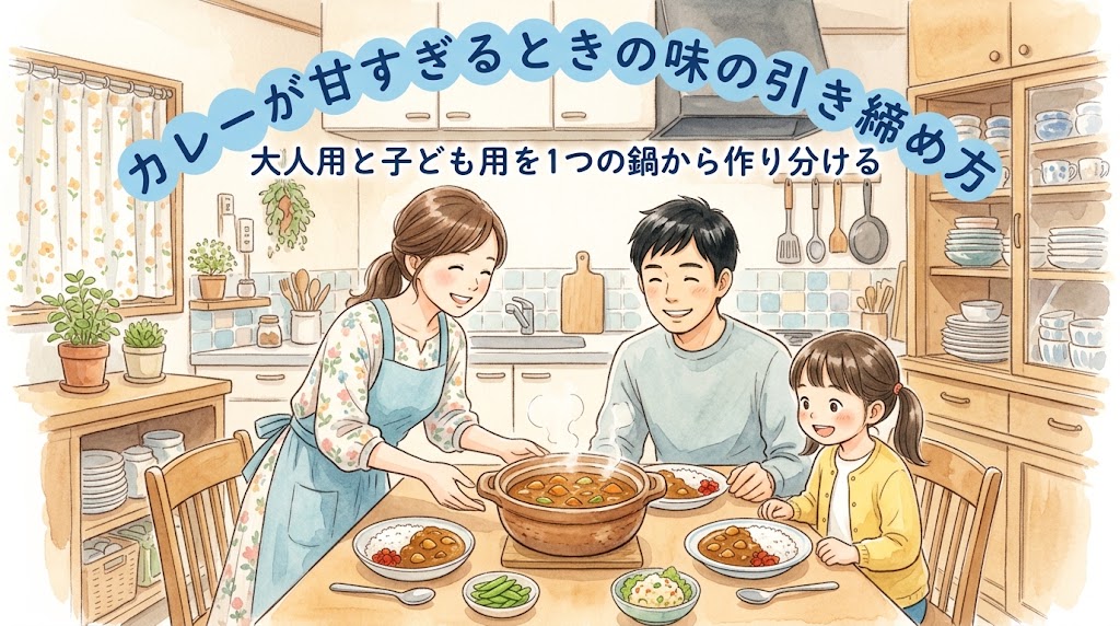 カレーが甘すぎるときの味の引き締め方