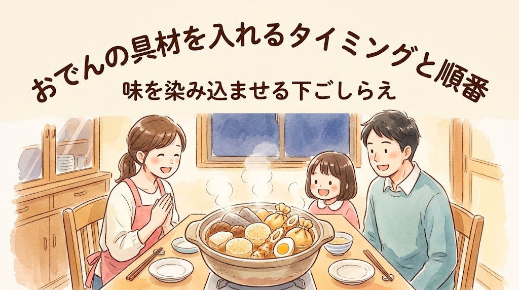おでんの具材を入れるタイミングと順番