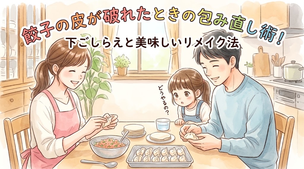 餃子の皮が破れたときの包み直し術！