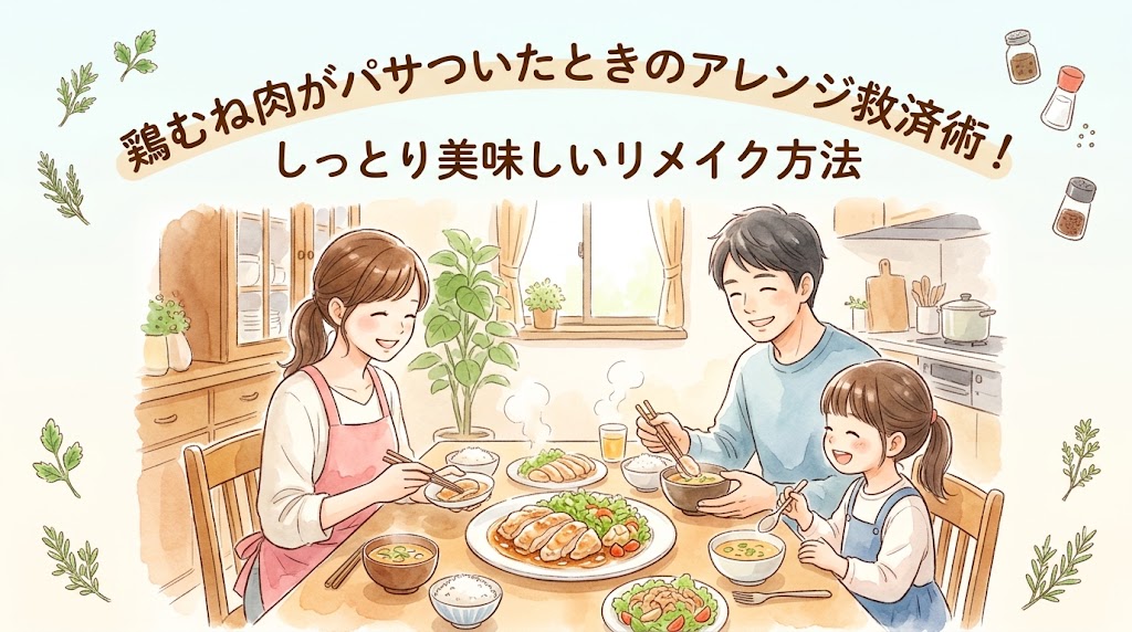 鶏むね肉がパサついたときのアレンジ救済術！