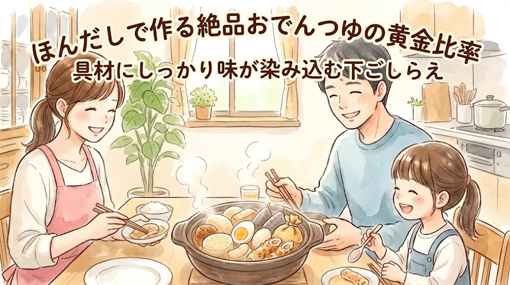 ほんだしで作る絶品おでんつゆの黄金比率