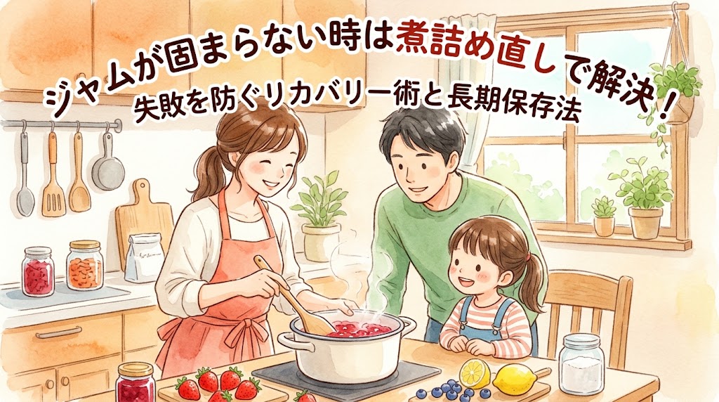 ジャムが固まらない時は煮詰め直しで解決！