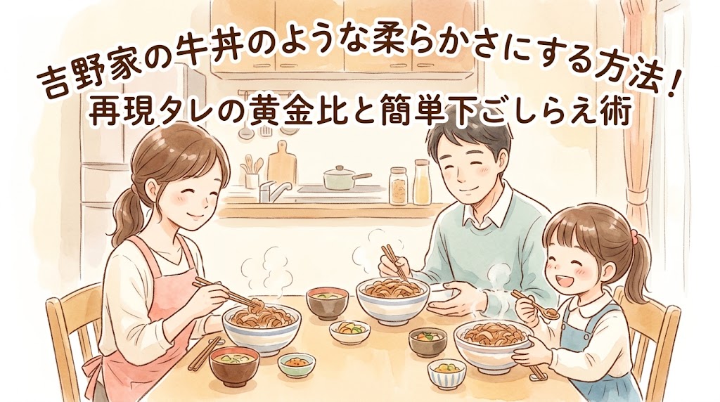 吉野家の牛丼のような柔らかさにする方法！