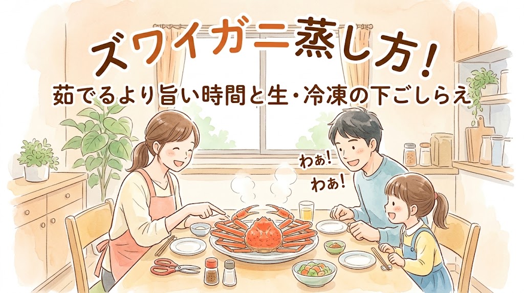 ズワイガニ蒸し方！