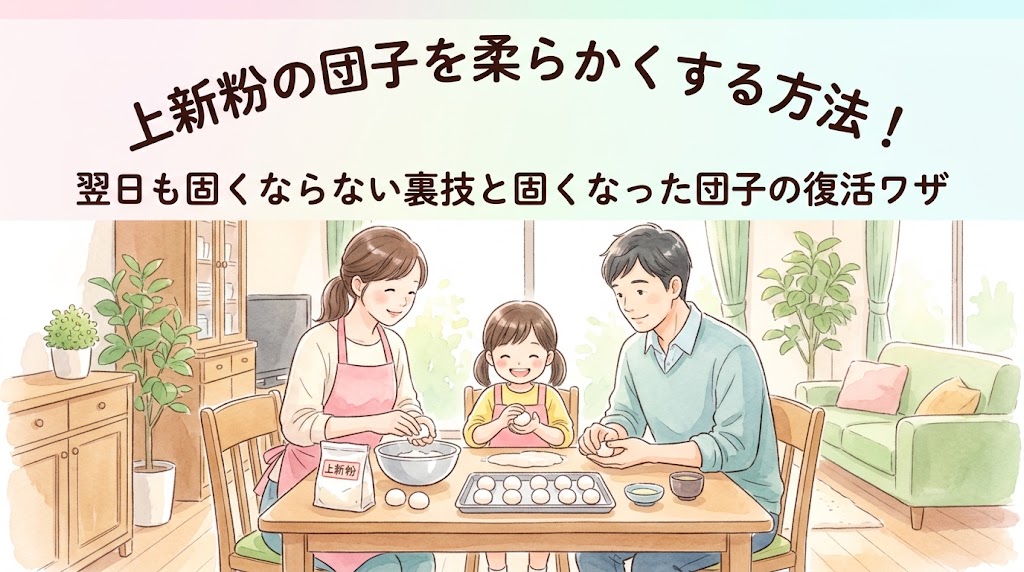 上新粉の団子を柔らかくする方法！