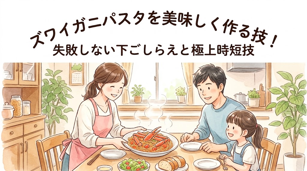 ズワイガニパスタを美味しく作る技！