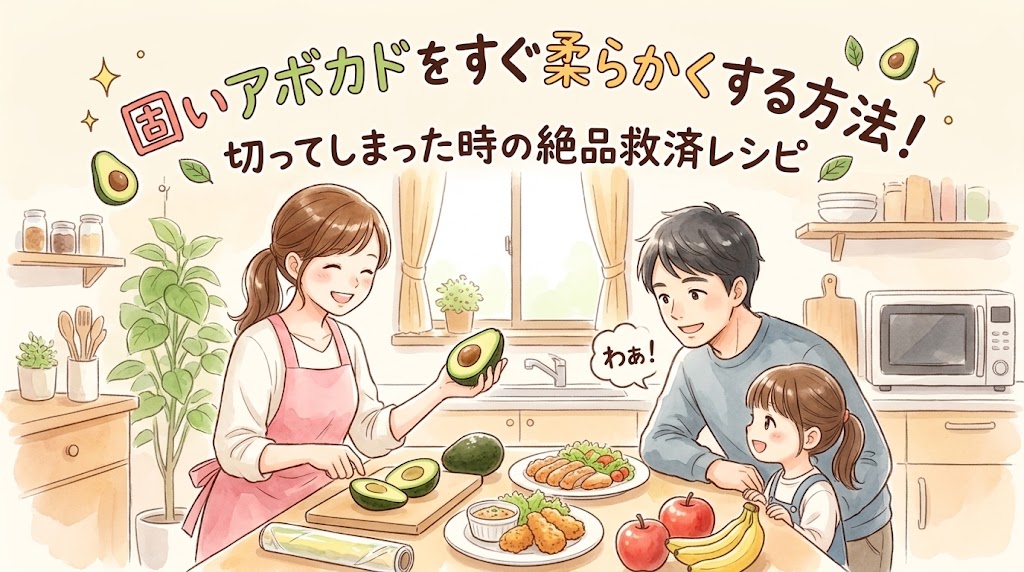 固いアボカドをすぐ柔らかくする方法！